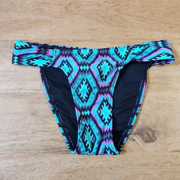 ...Lost Ikat NWT Swim Bottom Cheeky Small Blues - Picture 1 of 7